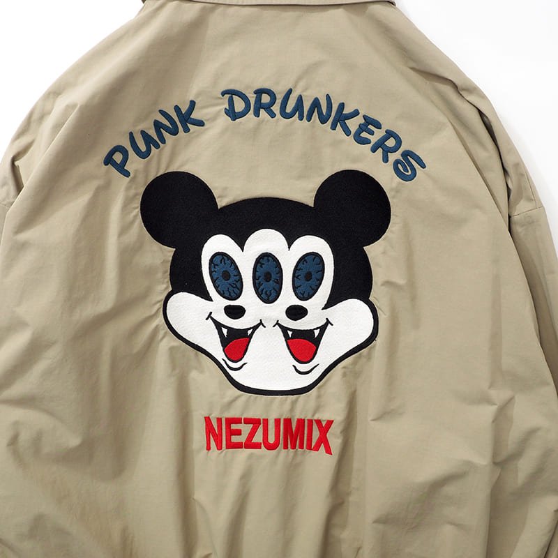 送料無料 パンクドランカーズ PUNK DRUNKERS NEZUMIX.JKT(BEIGE)PUNK