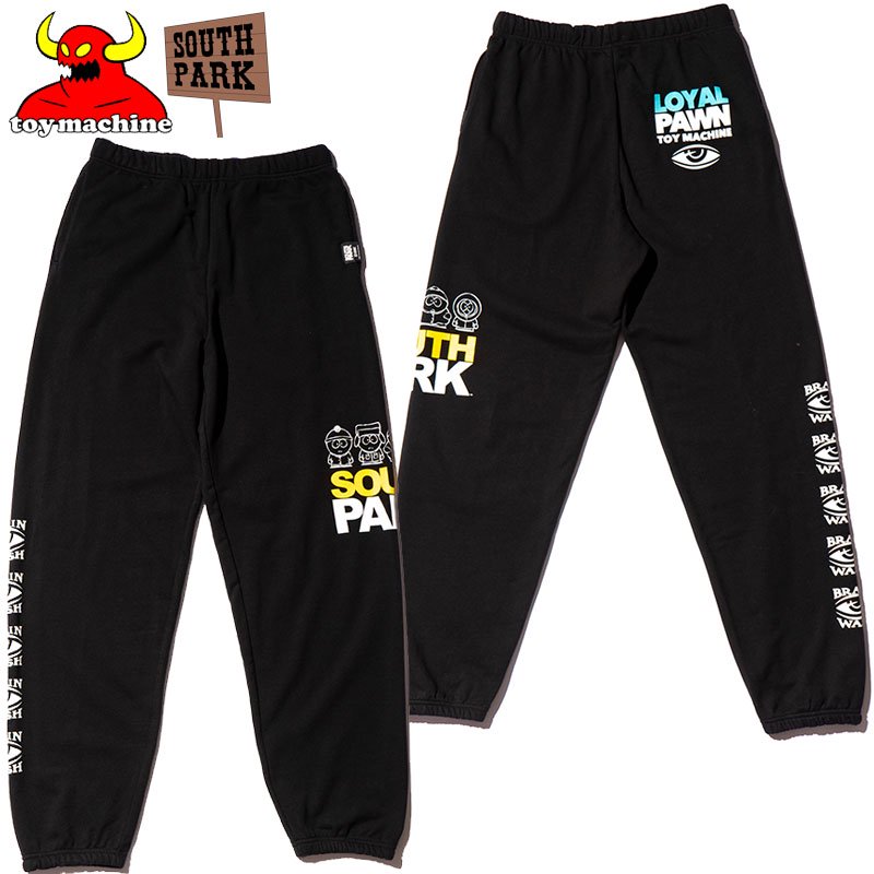 トイマシーン TOY MACHINE TMxSOUTHPARK COLLABO SWEAT PANTS(BLACK