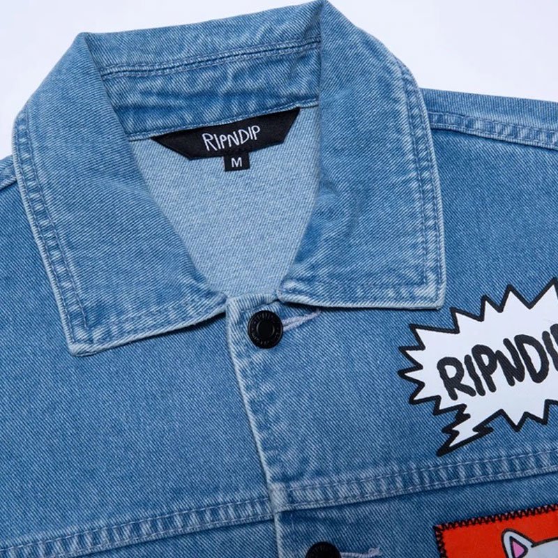 送料無料 リップンディップ RIPNDIP FRUSTRATION DENIM JACKET(MEDIUM