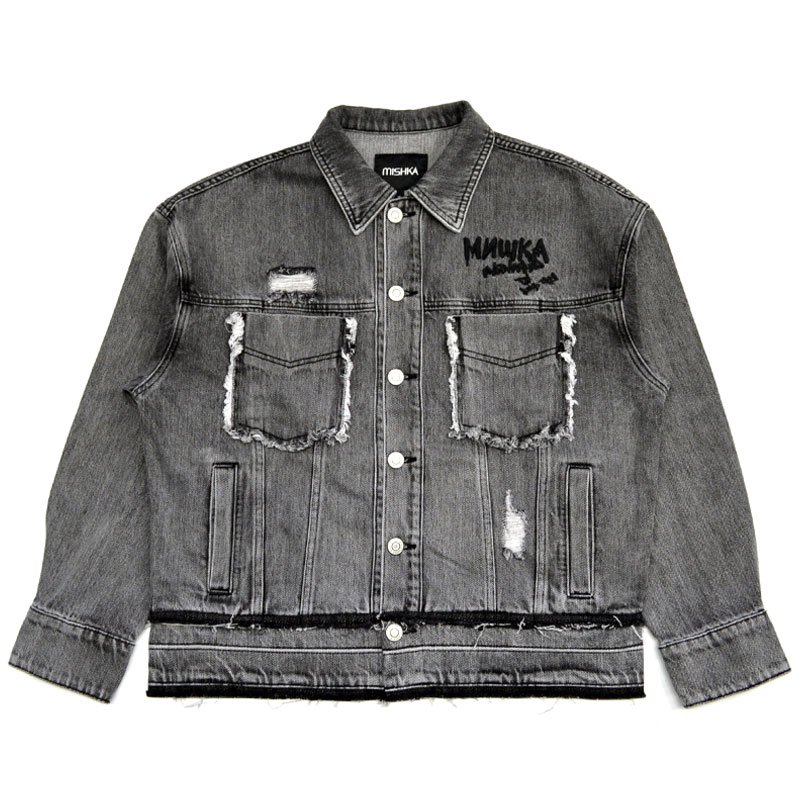 送料無料 ミシカ MISHKA上海 M21100519 DENIM JACKET(L.GREY)ミシカ