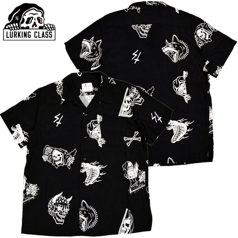 ラーキングクラス LURKING CLASS PATTERNS SHIRT(BLACK)LURKING CLASS