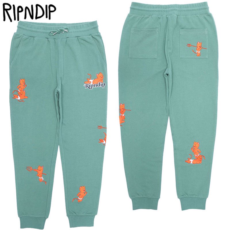 リップンディップ RIPNDIP DEVIL BABIES SWEAT PANTS(DARK SAGE)リップ