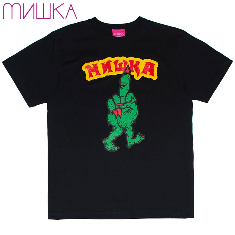 【Mサイズ ラスト1点】【US】ミシカ MISHKA IDLE HAND TEE(BLACK)ミシカＴシャツ MISHKAＴシャツ ミシカティーシャツ  MISHKAティーシャツ モンスター - 大阪心斎橋アメ村WARP WEB SHOP!!!!!!!