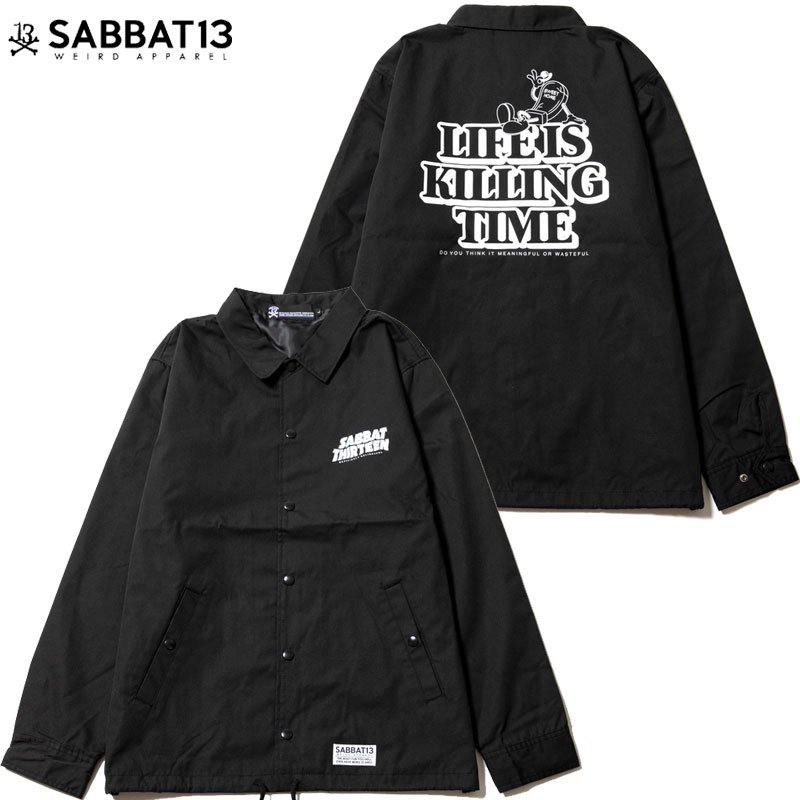 送料無料 サバトサーティーン SABBAT13 KILL TIME COACH JKT(BLACK