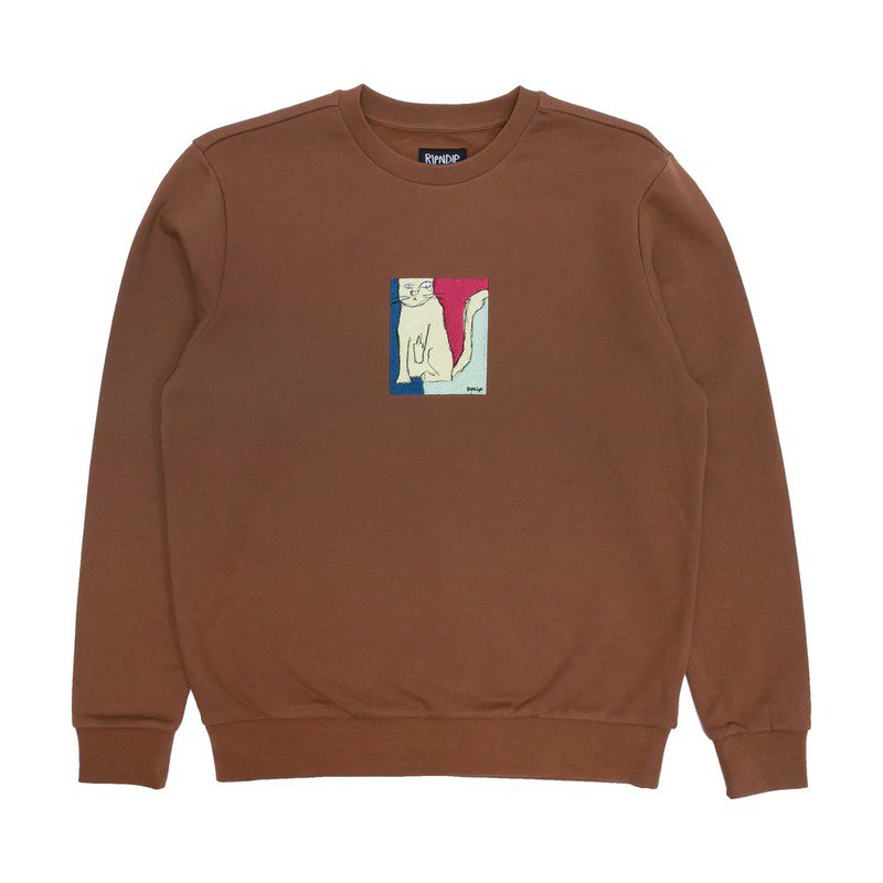 リップンディップ RIPNDIP NERMHOL CREWNECK(BROWN)RIPNDIPクルー