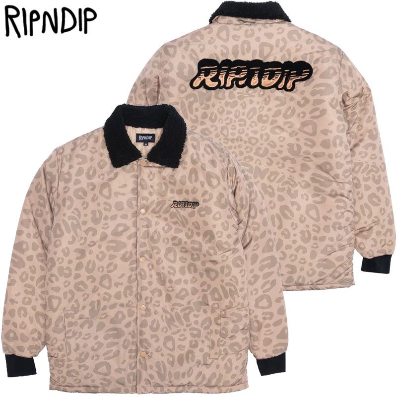 送料無料 リップンディップ RIPNDIP SPOTTED BUTTON DOWN JACKET(TAN)RIPNDIPダウンジャケット  リッピンディップダウンジャケット RIPNDIPアウター - 大阪心斎橋アメ村WARP WEB SHOP!!!!!!!