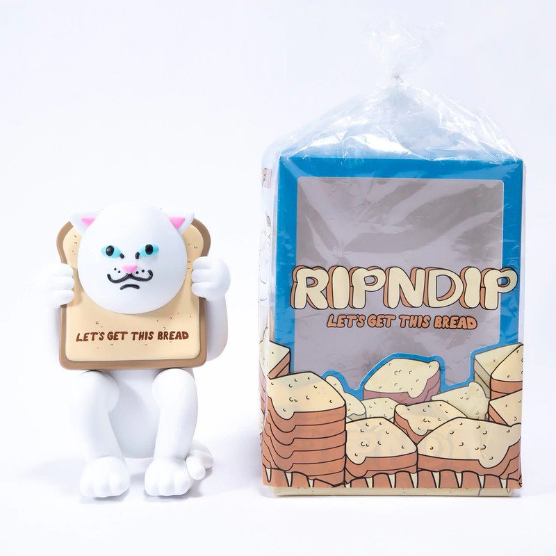 送料無料 リップンディップ RIPNDIP LETS GET THIS BREAD VINYL FIGURE(WHITE)RIPNDIPフィギュア  リップンディップフィギア おもちゃ トイ - 大阪心斎橋アメ村WARP WEB SHOP!!!!!!!