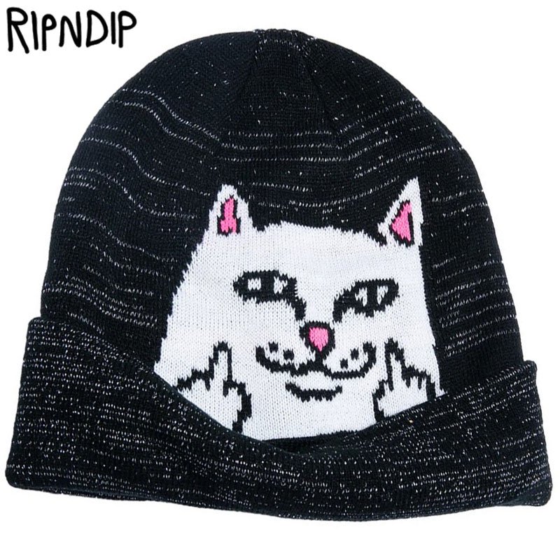 リップンディップ RIPNDIP PEEKING NERMAL BEANIE 3M REFLECTIVE(BLACK