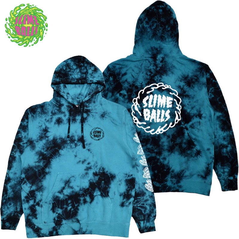 送料無料 サンタクルーズ SANTA CRUZ スライムボール SLIME BALLS MONO SPLAT PULLOVER HOODED(TEAL  ACID WASH)スライムボールパーカー - 大阪心斎橋アメ村WARP WEB SHOP!!!!!!!