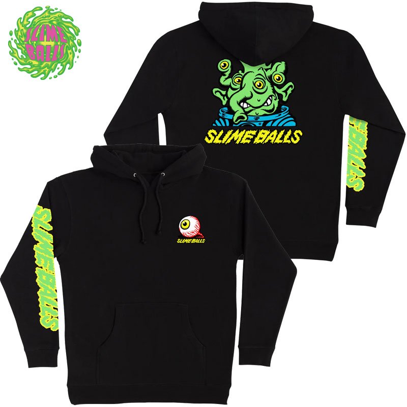 【Lサイズ ラスト1点】送料無料 サンタクルーズ SANTA CRUZ スライムボール SLIME BALLS PEEPERS PULLOVER  HOODIE(BLACK)スライムボールパーカー - 大阪心斎橋アメ村WARP WEB SHOP!!!!!!!