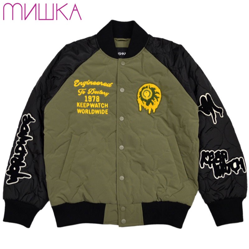 送料無料 ミシカ MISHKA上海 MELTING K.W RAGLAN QUILTING JACKET(A