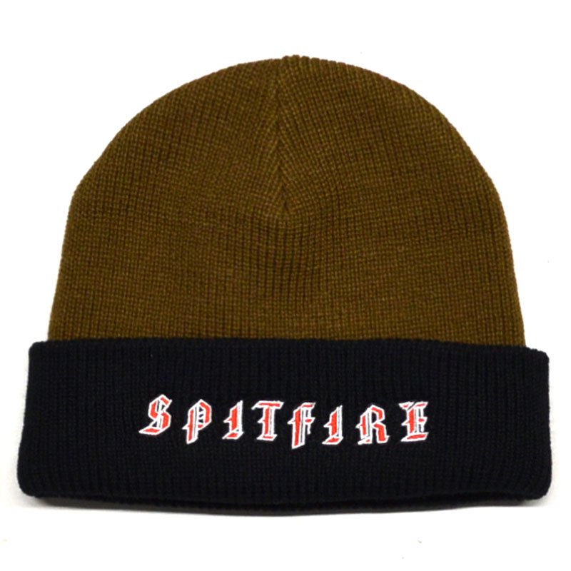 スピットファイア SPITFIRE OLD E BEANIE(BROWN)スピットファイアニット帽 SPITFIREニット帽 スピットファイアビーニー  - 大阪心斎橋アメ村WARP WEB SHOP!!!!!!!