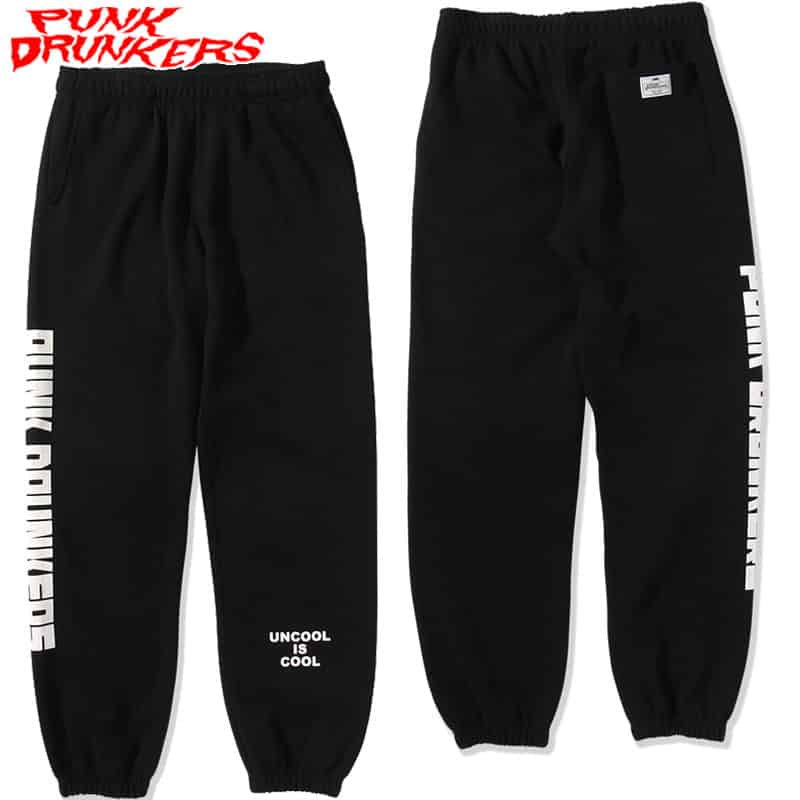 パンクドランカーズ PUNK DRUNKERS サイドロゴスウェットパンツ(BLACK)パンクドランカーズスウェットパンツ PUNK  DRUNKERSスウェットパンツ - 大阪心斎橋アメ村WARP WEB SHOP!!!!!!!