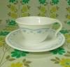USAビンテージ Corelle モーニングブルー フックカップ&ソーサー