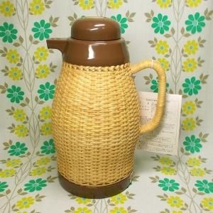 レトロ 魔法瓶 籐ポット 1.0L