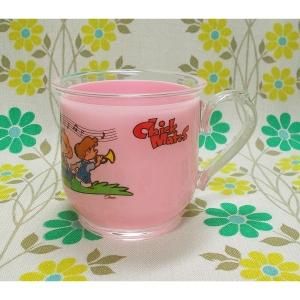 レトロプラスチック Chick Mates 手付きコップ ピンク