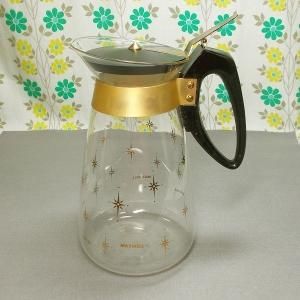 レトロポップ 耐熱ガラスポット ゴールド星柄 8cup