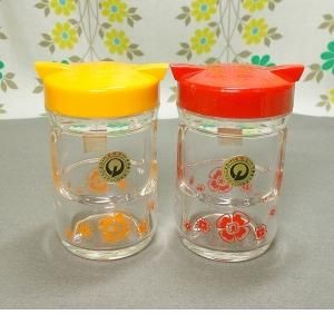 レトロプラスチック 花柄 しょう油差し