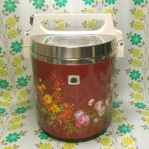 レトロポップ ピーコック魔法瓶 保温ジャー 3.8L 花柄 かきね草