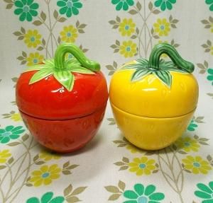 レトロポップ 陶器製 イチゴポット