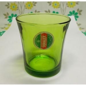 ビンテージ OLD DURALEX タンブラーグラス グリーン