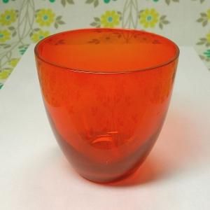 昭和レトロモダン カラーグラス レッド