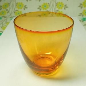 昭和レトロモダン カラーグラス オレンジ