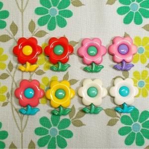 レトロポップ 花型 マグネット