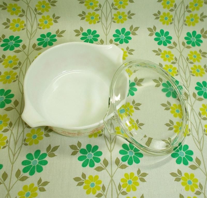 オールドパイレックス　グーズベリー　レフセット ☆4】オールドパイレックス ピンク グースベリー レフ Sサイズ e