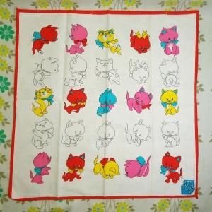 レトロポップ プチナップ ハンカチ 猫