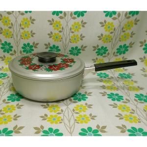 レトロポップ 花柄 アルミ製 片手鍋 17cm