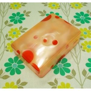 昭和レトロ セルロイド ミニケース 赤水玉
