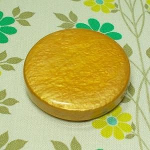 昭和レトロ セルロイド パフケース ゴールド