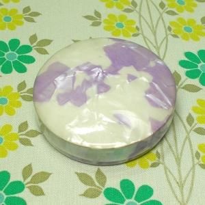昭和レトロ セルロイド パフケース パープル