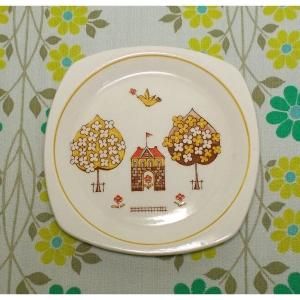 昭和レトロファンシー 陶器製 イラスト 小皿
