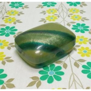 昭和レトロ セルロイド 石鹸入れ グリーン系