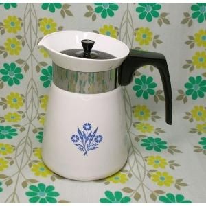 USAビンテージ パイロセラム 4CUP ティーポット コーンフラワー柄