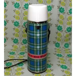 レトロポップ 保温水筒 タイガーボトル ダッシィー 1000ml 青チェック