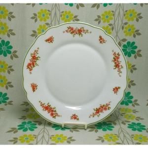 フランスビンテージ arcopal 薔薇花柄 ケーキプレート φ19cm