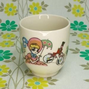 昭和レトロ 女の子 湯呑み