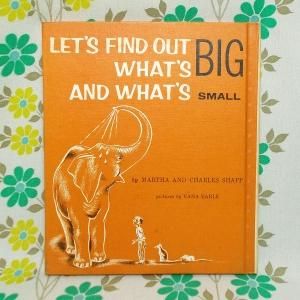 USAビンテージ 絵本 「LET'S FIND OUT WHAT'S BIG AND WHAT'S SMALL」