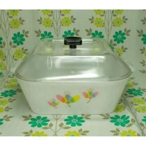 レトロプラスチック 花柄 フード付ボウル ハイフレッシュ(大)