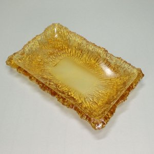 レトロモダン 日本趣味の会 カラーサロンシリーズ アンバーガラス 角型プレート