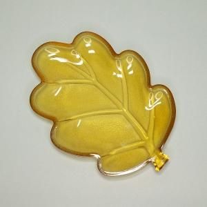 レトロモダン アンバーガラス このは 小皿