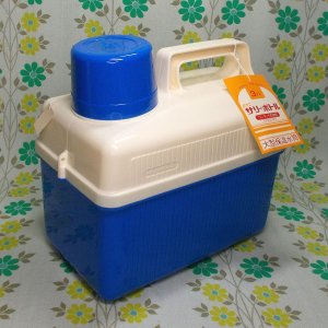 レトロポップ サリーボトル 大型保温水筒 3.0L 青×白