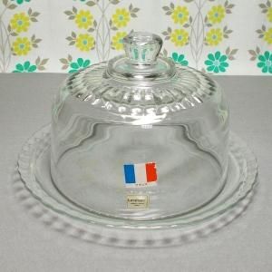 フランス Luminarc ガラス製 ケーキドーム