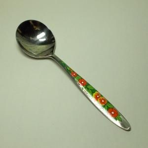 レトロポップ 花柄 スープスプーン