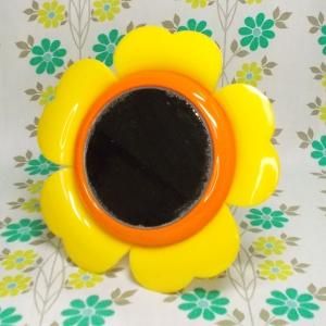 レトロポップ 花型 卓上ミラー
