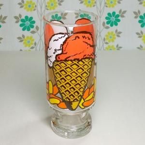 レトロポップ アイスクリーム柄 タンブラーグラス