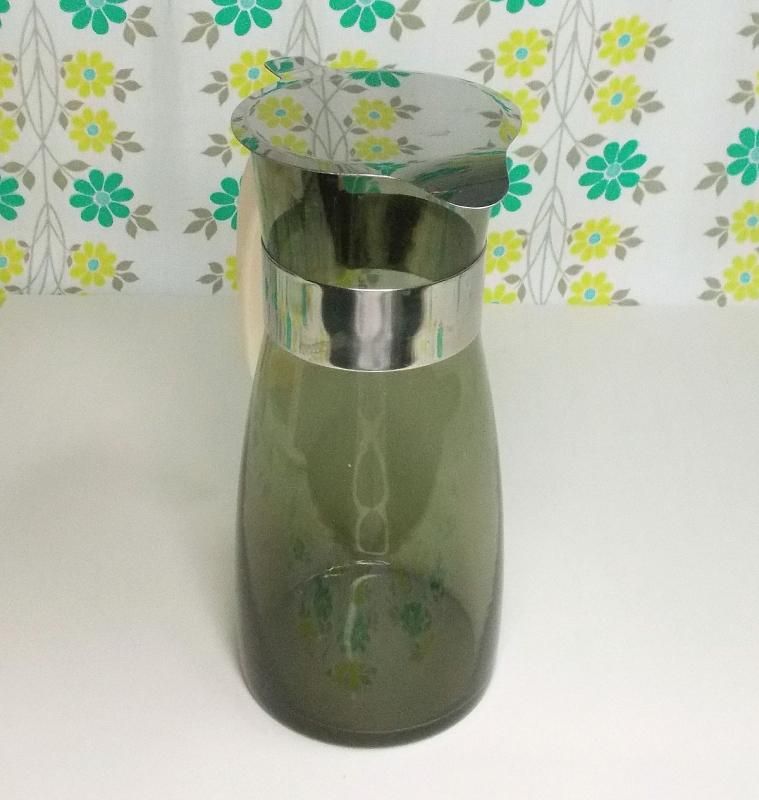 レトロモダン グレーガラス 水差しピッチャー - USA＆レトロ雑貨